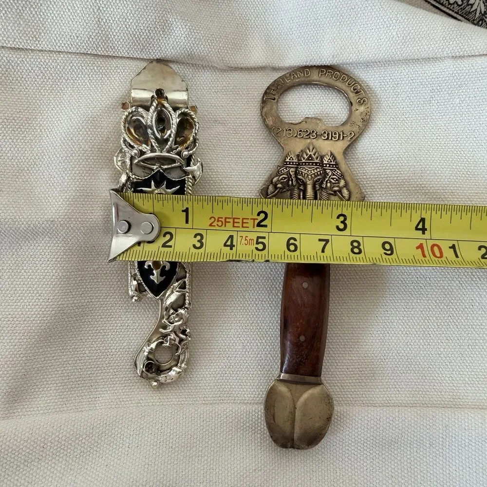 Vintage Bottle Openers Lot | Vaughan USA 58 Stamped + Thailand Brass Ganesha